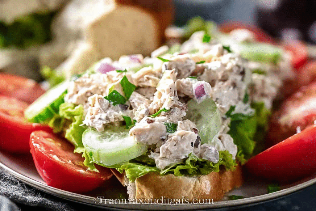 Best chicken salad recipe in a white bowlThis creamy chicken salad recipe is quick, easy, and full of flavor.