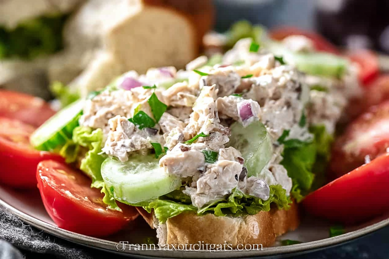 Best chicken salad recipe in a white bowlThis creamy chicken salad recipe is quick, easy, and full of flavor.