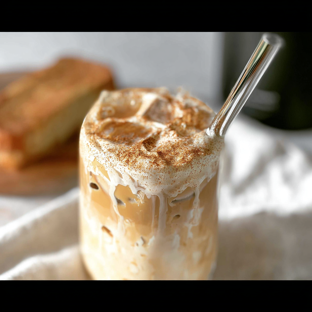 Seasonal French toast iced latte variations