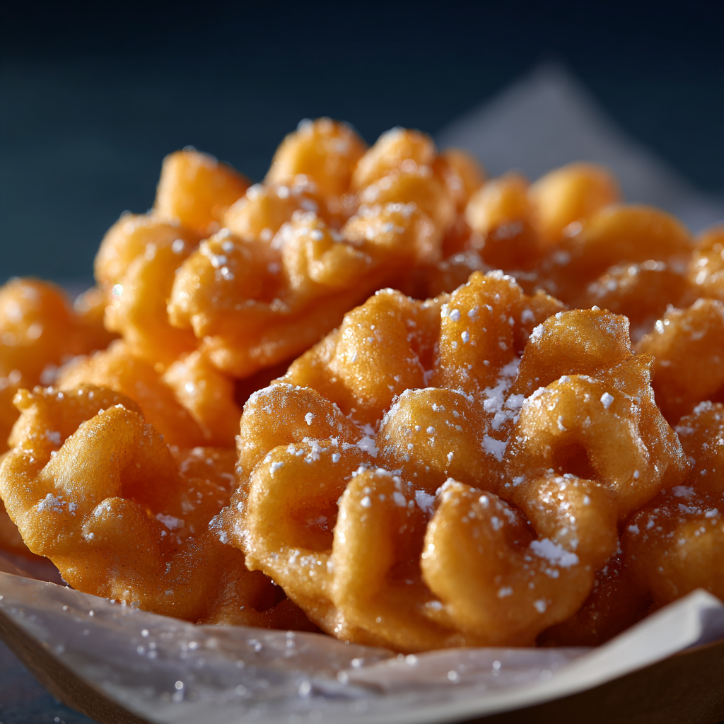 Funnel cake bites in different flavor variations