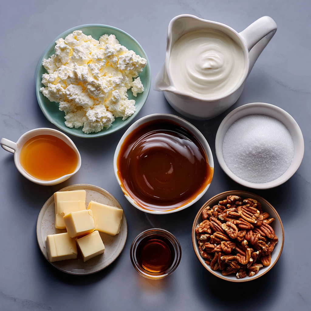 Salted Caramel Pecan Cheesecake Dip with graham crackers and apples